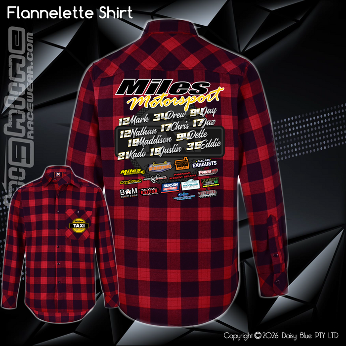 Flannelette Shirt - Miles Motorsport