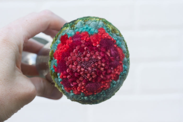 "Float" Puff in Vintage Pewter Goblet | Watermelon