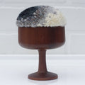 "Float" Puff in Vintage Teak Coupe | Black + White