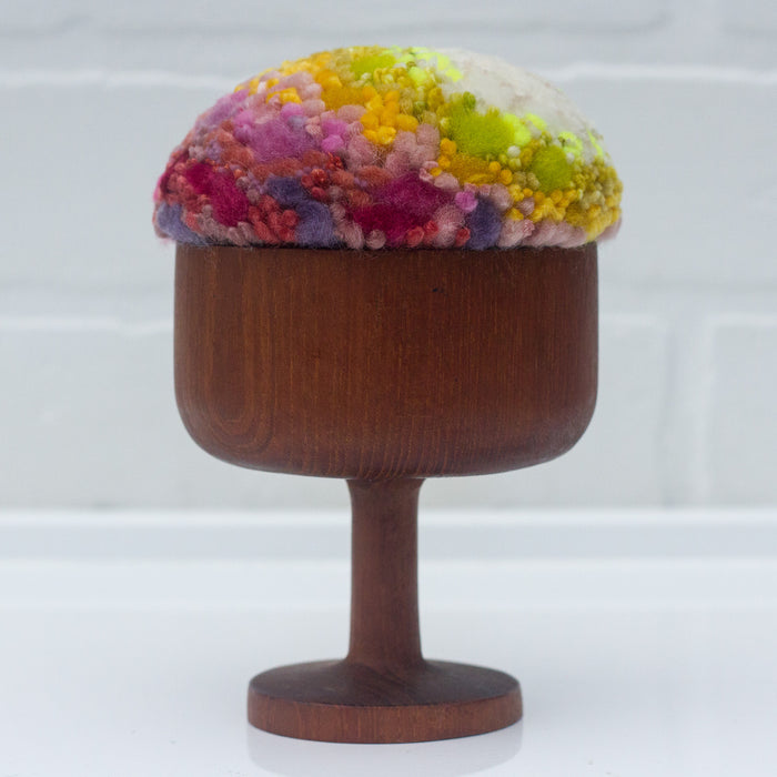 "Float" Puff in Vintage Teak Coupe | Firelight