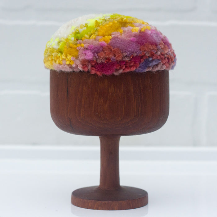 "Float" Puff in Vintage Teak Coupe | Firelight