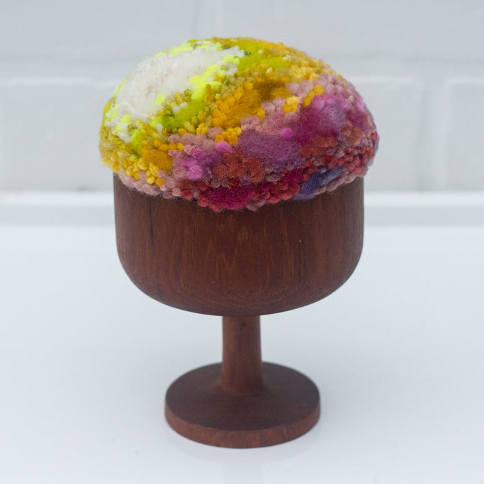 "Float" Puff in Vintage Teak Coupe | Firelight