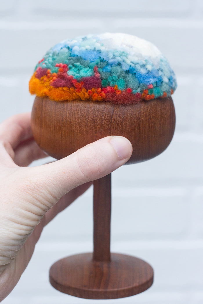 "Float" Puff in Vintage Teak Coupe | Mountain Top