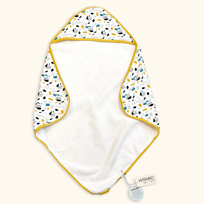 Florence Bloom Reversible Baby Hooded Towel (Organic Cotton) - Viverano