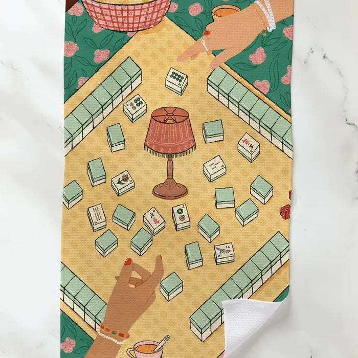 Geometry Lucky Hand Tea Towel