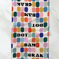 Geometry Tile Talk Tea Towel