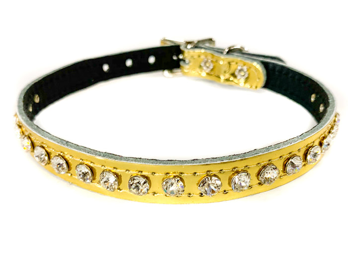 Gold Patent Crystal  Swarovski Rhinestone Choker