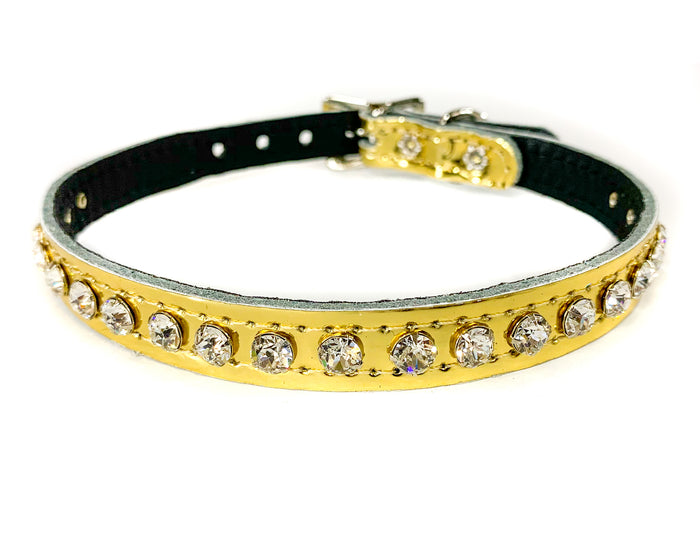 Gold Patent Crystal  Swarovski Rhinestone Choker