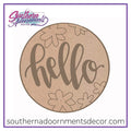 Hello 5 Flowers Blank