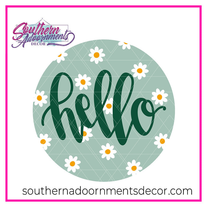 Hello Tiny Flowers Template & Digital Cut File