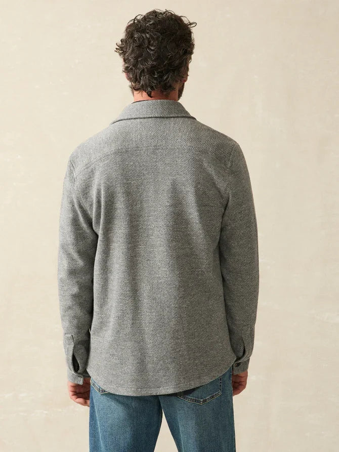 Inlet Knit CPO- Medium Grey Melange