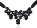 Jet Black Ss Victorian Gothic Multi Layer Bib Tie Necklace - ALILANG.COM