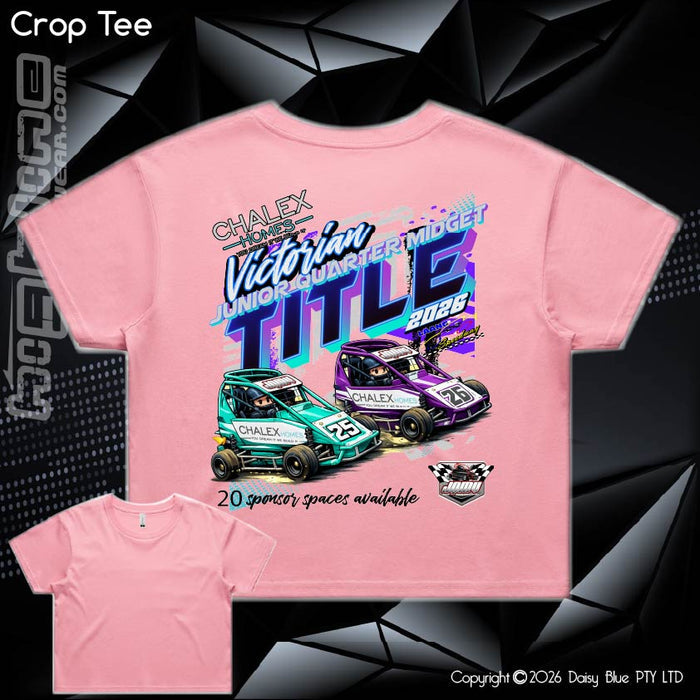 Ladies Crop Tee - Chalex Homes Junior Quarter Midget Vic Title 2026