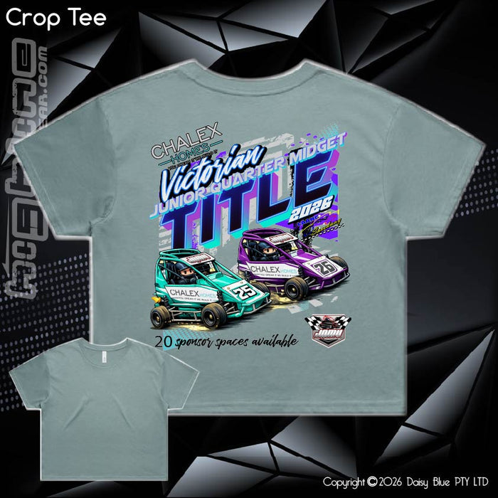 Ladies Crop Tee - Chalex Homes Junior Quarter Midget Vic Title 2026