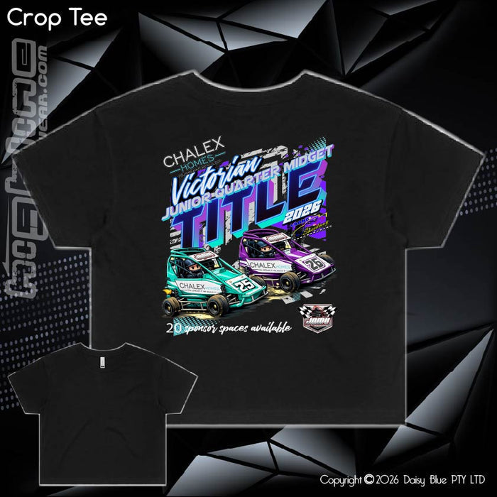 Ladies Crop Tee - Chalex Homes Junior Quarter Midget Vic Title 2026