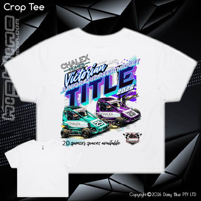 Ladies Crop Tee - Chalex Homes Junior Quarter Midget Vic Title 2026