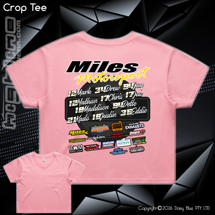 Ladies Crop Tee - Miles Motorsport