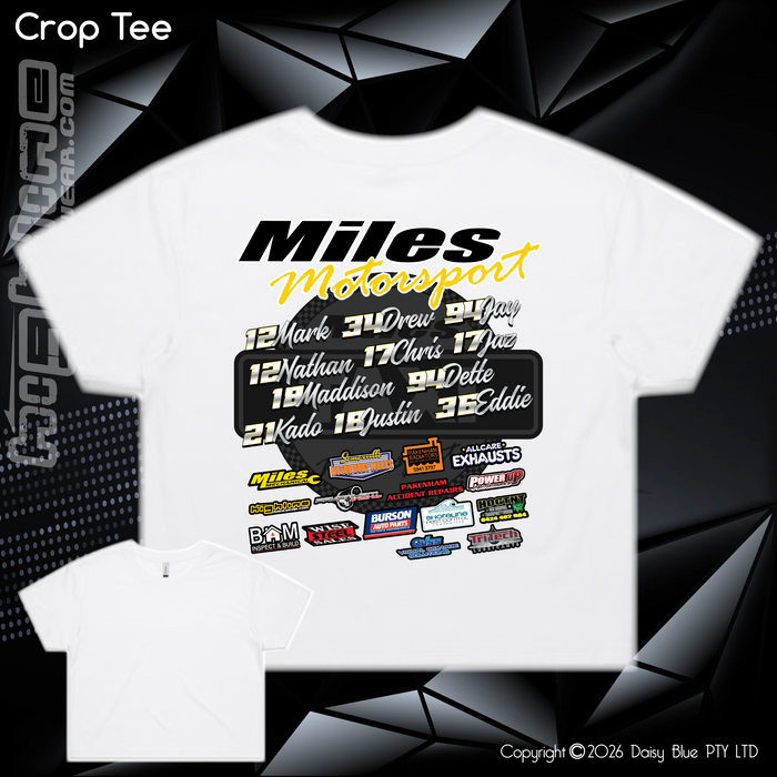 Ladies Crop Tee - Miles Motorsport