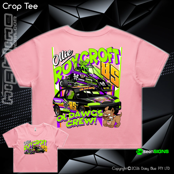 Ladies Crop Tee - Ollie 'OL DAWG' Roycroft