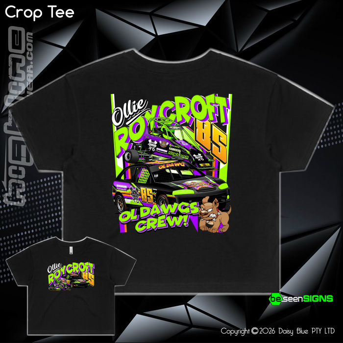Ladies Crop Tee - Ollie 'OL DAWG' Roycroft