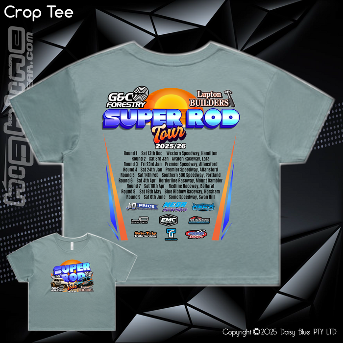 Ladies Crop Tee - Super Rod Tour 2025
