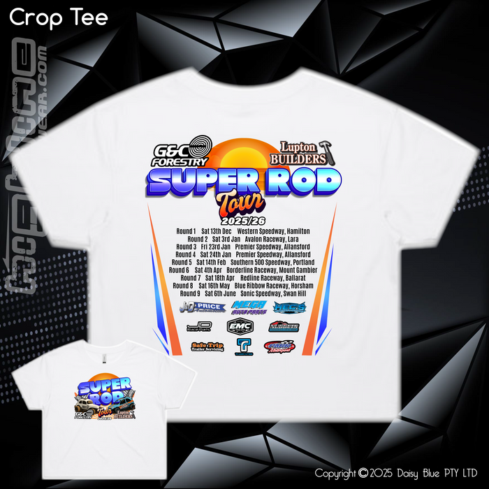Ladies Crop Tee - Super Rod Tour 2025
