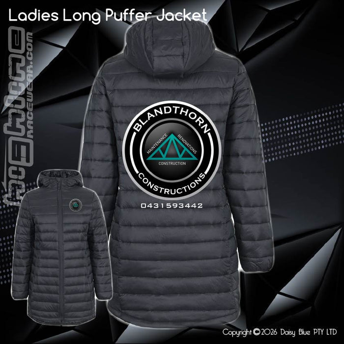 Ladies Long Puffer Jacket - Blandthorn