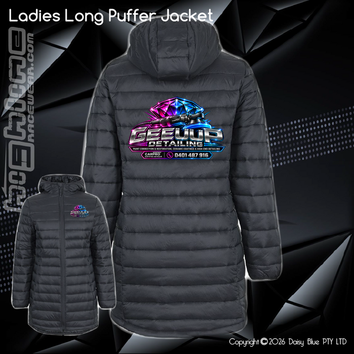 Ladies Long Puffer Jacket - Geeuup