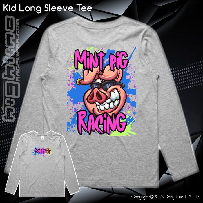 Long Sleeve Tee - Mint Piglet Grunt