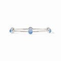 Milano Luxe Bangle- Silver- Blue