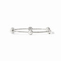 Milano Luxe Bangle- Silver- Pearl