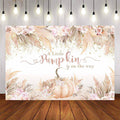 Mocsicka A Little pink Pumpkin is on the Way Baby Shower Back Drops Flower Background