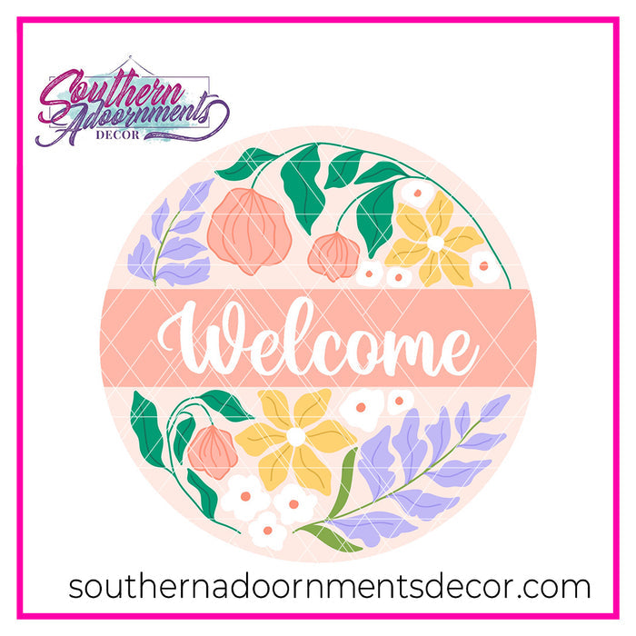 Mod Botanical Welcome Template & Digital Cut File