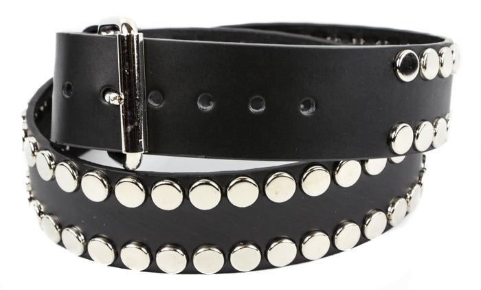 Nailhead Stud 2 Row Studded Punk Influenced Belt By Funk Plus