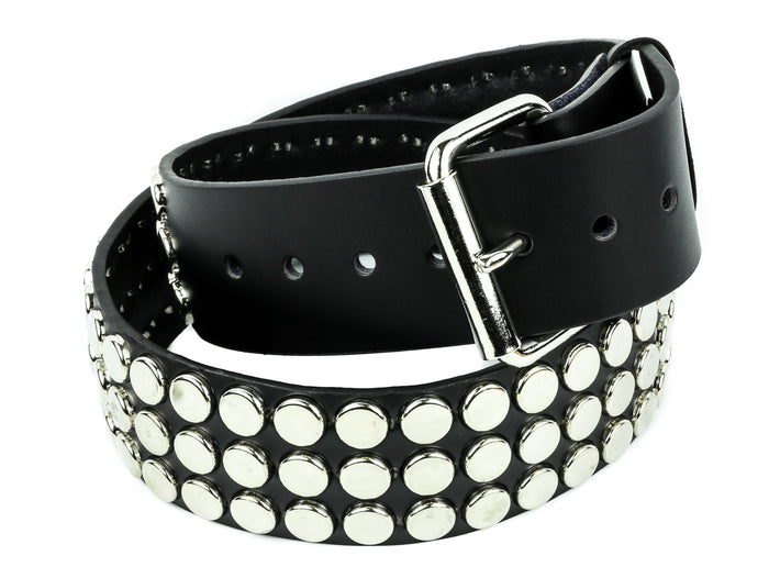 Nailhead Stud 3 Row Studded Punk Influenced Belt By Funk Plus