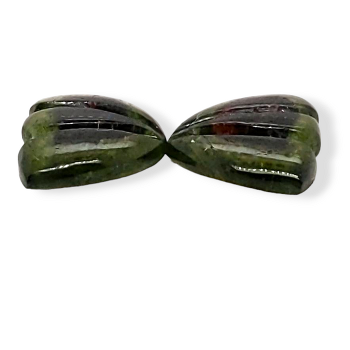 Natural Watermelon Tourmaline Butterfly Carved Pair | Size:15x10mm - The LabradoriteKing