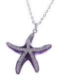 Nautical Purple Starfish Pendant Necklace