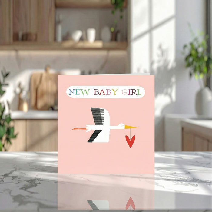 New Baby Girl Stalk Card