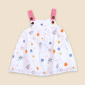 Organic Cotton Shoulder Strap Dress with Bloomer Set for Babies - Space Dream by Viverano