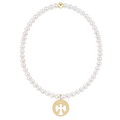 Pearl Guardian Angel Disc Charm