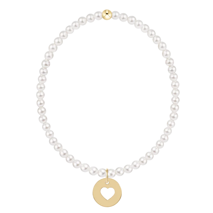 Pearl Love Disc Charm