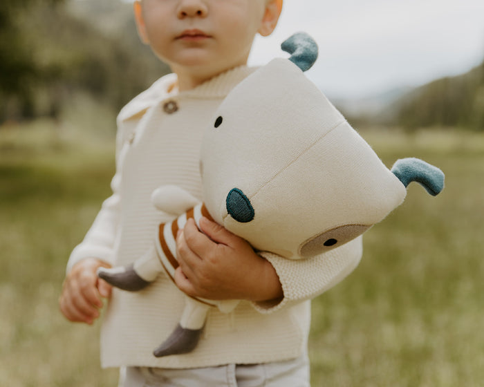Phillipe Dog Organic Cotton Fine Knit Stuffed Animal Toy- Viverano
