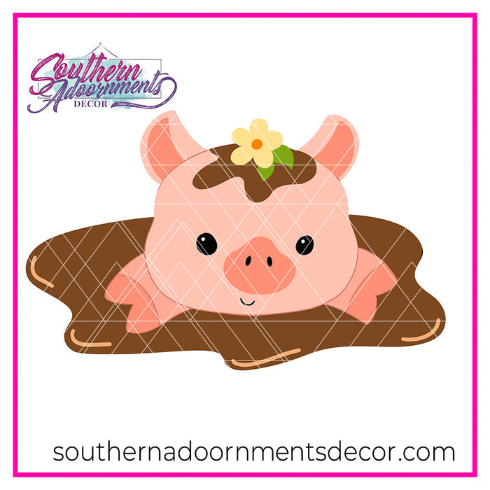 Piggie in a Puddle Template & Digital Cut File