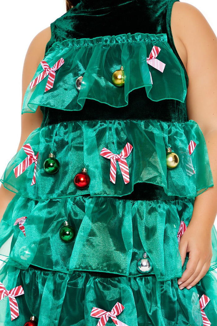 Plus Size Christmas Tree Holiday Dress