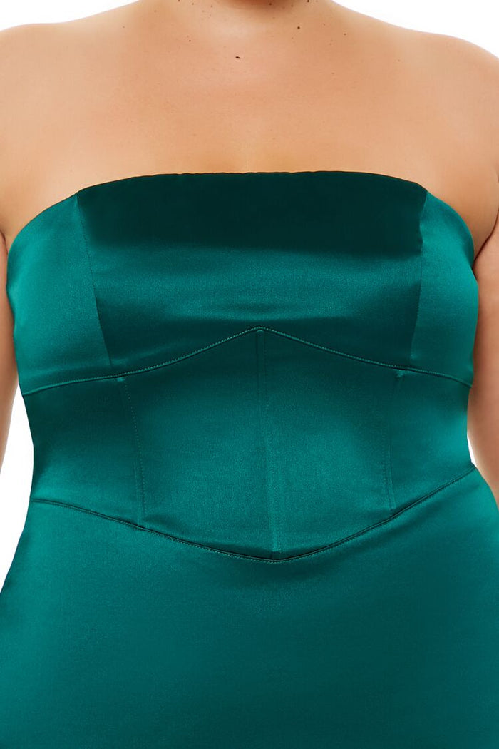 Plus Size Corset Tube Mini Dress