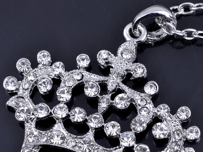 Princess Queen Crown Pendant Necklace