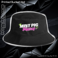 Printed Bucket Hat - Mint Piglet Race It