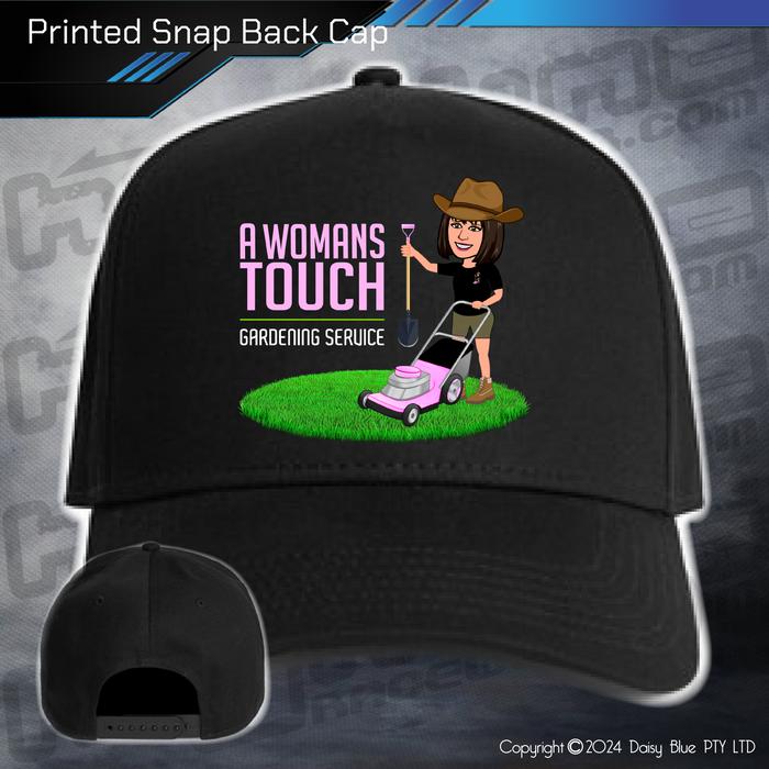 Printed Snap Back CAP - A Womans Touch Gardening Service