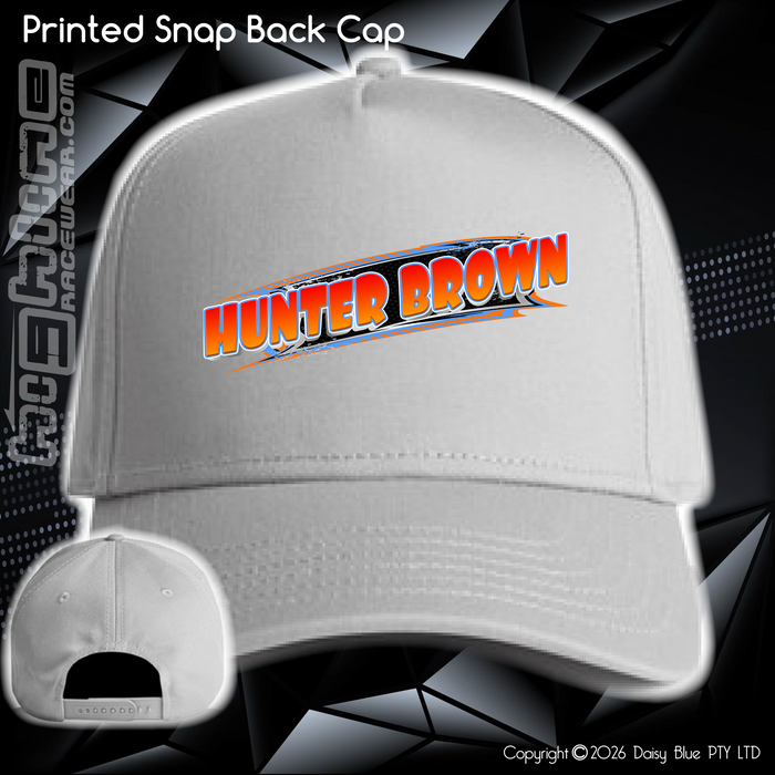 Printed Snap Back CAP - Hunter Brown