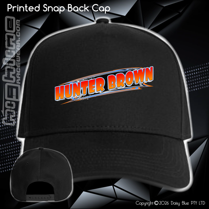 Printed Snap Back CAP - Hunter Brown